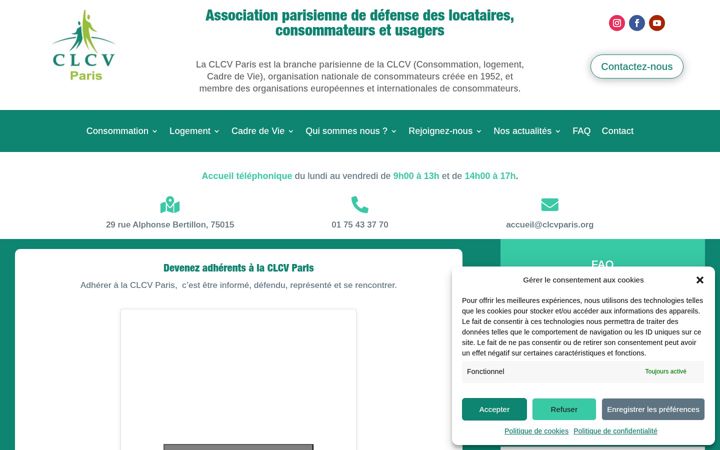 Screenshot di clcvparis.org