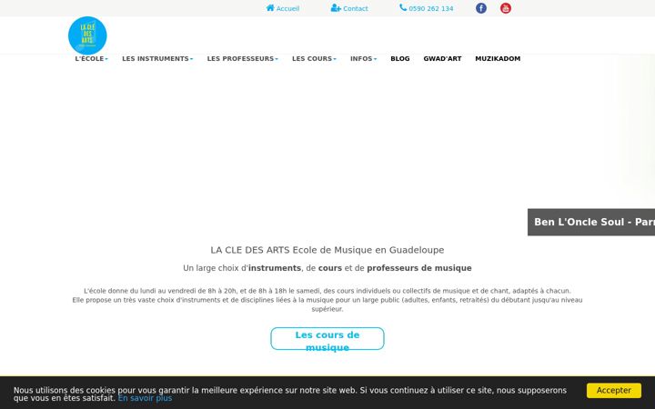 Screenshot of cle-des-arts.com