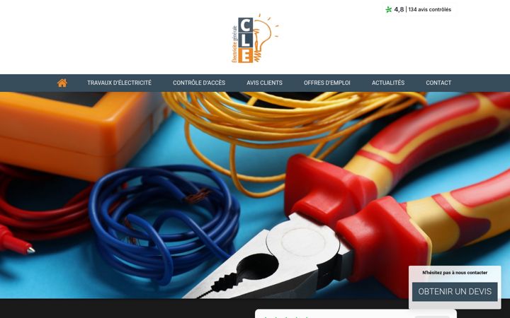 Snímek obrazovky cle-electricite-avis.fr