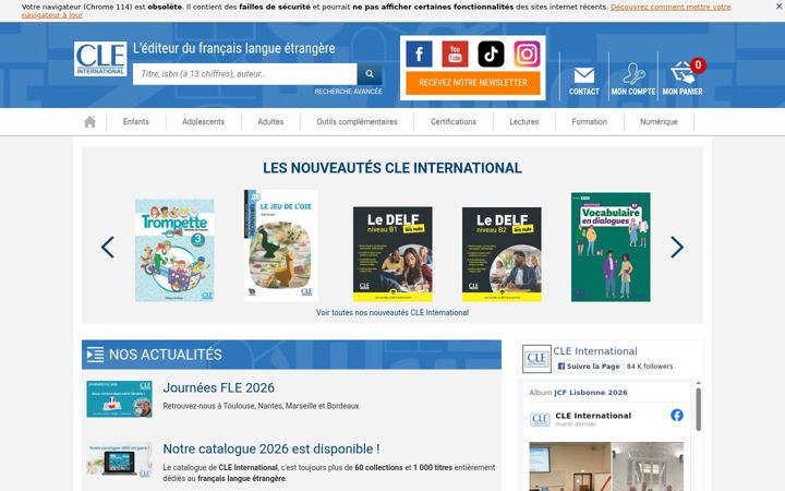 Screenshot of cle-international.com
