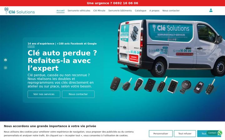 Screenshot of cle-solutions.com