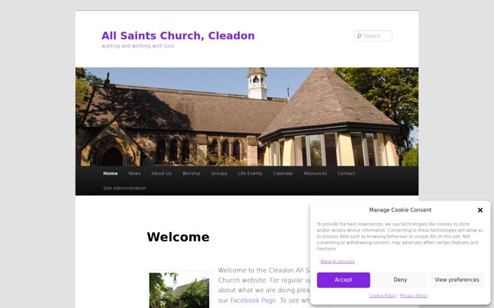 Screenshot di cleadonallsaints.org