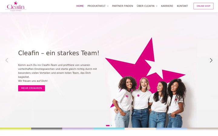 Screenshot of cleafin.com
