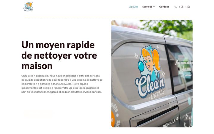 Zrzut ekranu clean-a-domicile.fr