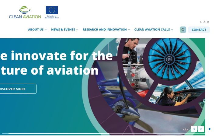 Ekraanipilt saidist clean-aviation.eu