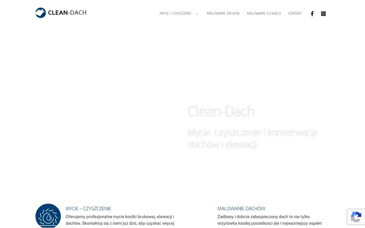 Screenshot stránky clean-dach.pl