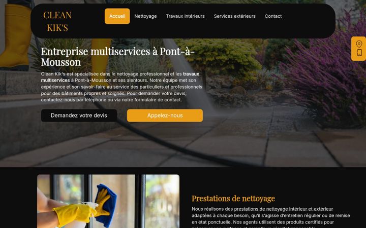 Zrzut ekranu clean-kiks.fr