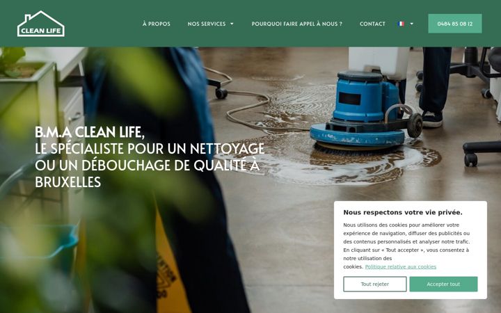 Screenshot of clean-life.be