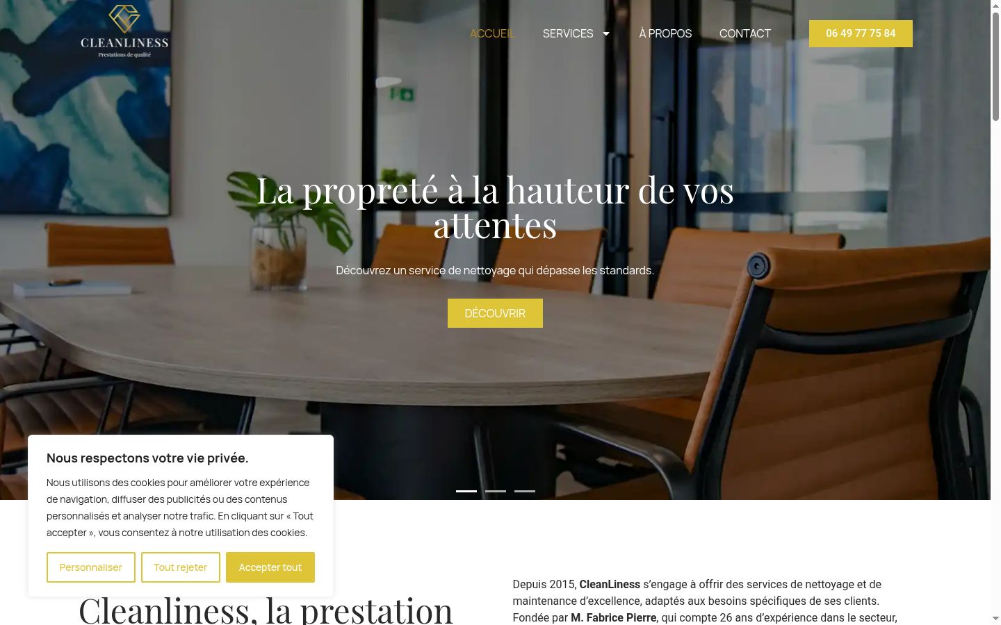 Screenshot tal-banner tal-kunsens muri qabel kwalunkwe interazzjoni