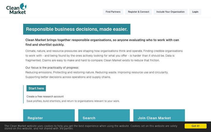 Screenshot of clean-market.co