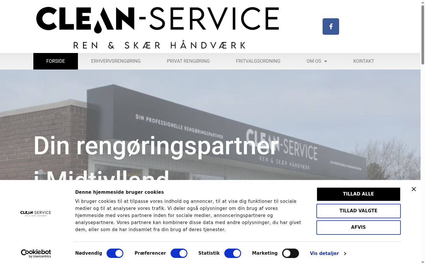 Skärmbild av samtyckesbannern som visades före någon interaktion
