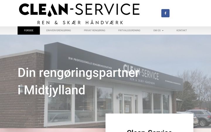 Screenshot of clean-service.dk