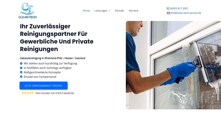 Screenshot of clean-tech-service.de