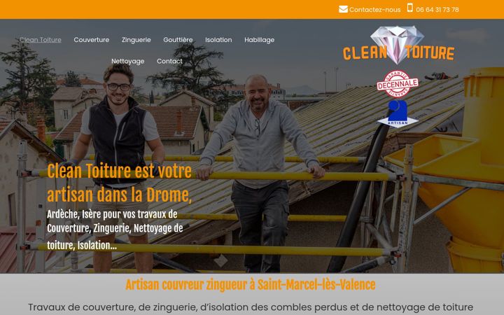 Screenshot of clean-toiture26.fr