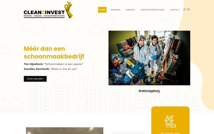 Screenshot of clean2invest.be