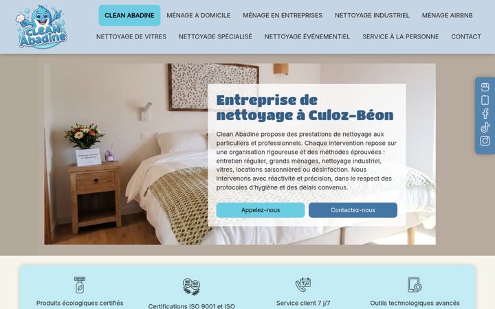 Screenshot of cleanabadine.fr