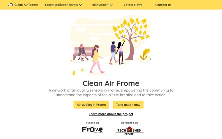 Screenshot di cleanairfrome.org