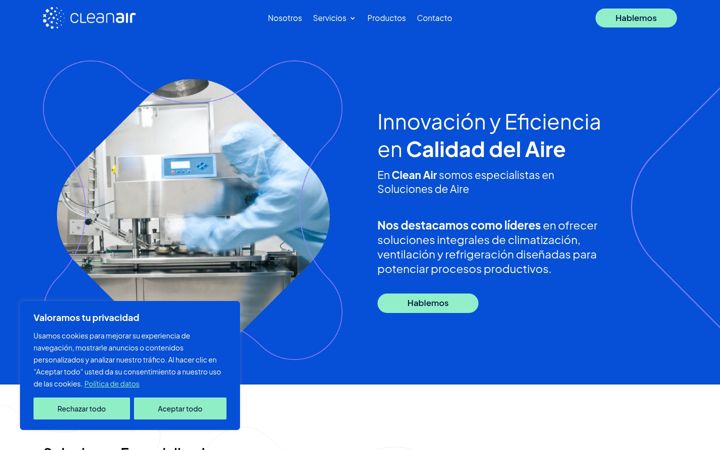 Screenshot of cleanairlat.com