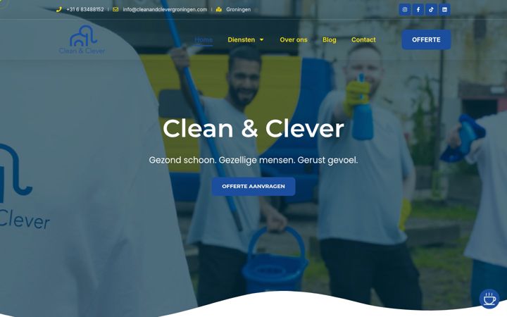 Screenshot of cleanandclevergroningen.com