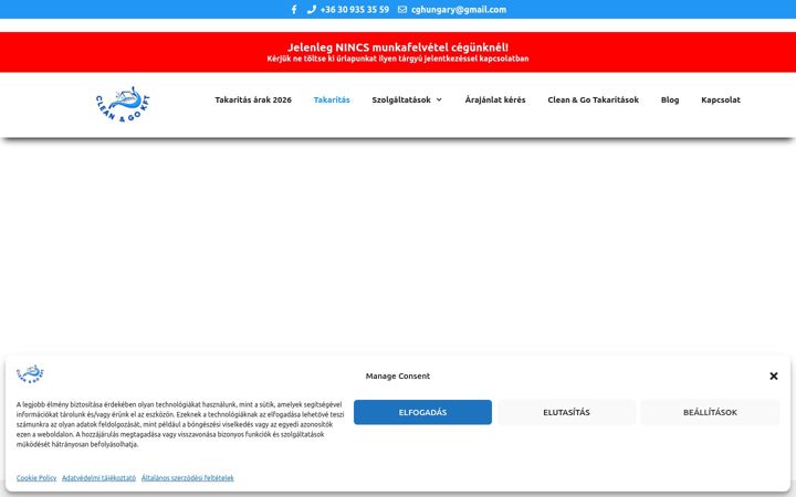 Screenshot stránky cleanandgo.hu