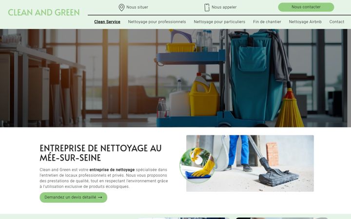 Screenshot of cleanandgreen-nettoyage.fr