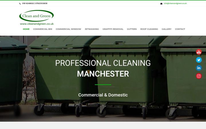 Screenshot of cleanandgreen.co.uk