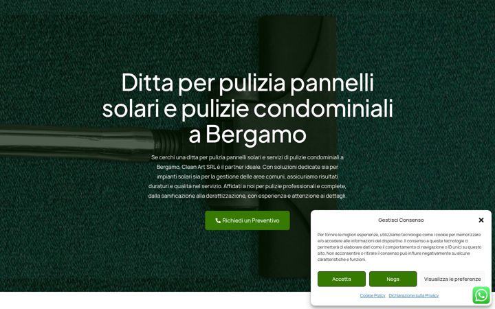 Screenshot of cleanartsrl.it