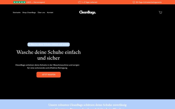 Screenshot of cleanbags.de