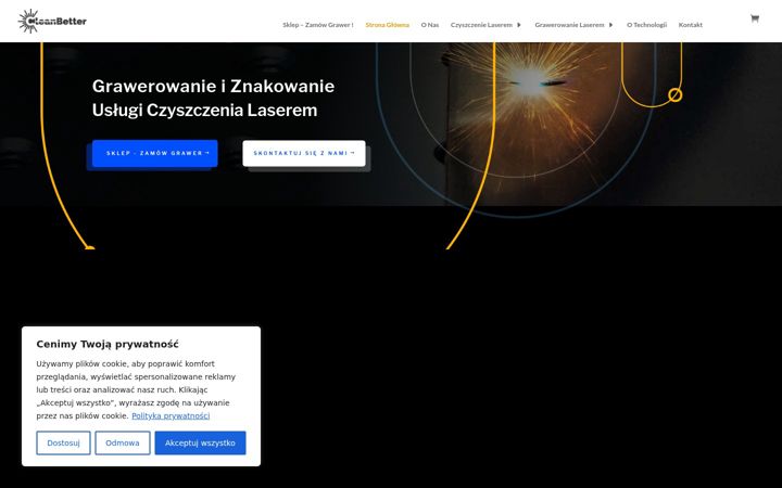 Screenshot stránky cleanbetter.pl