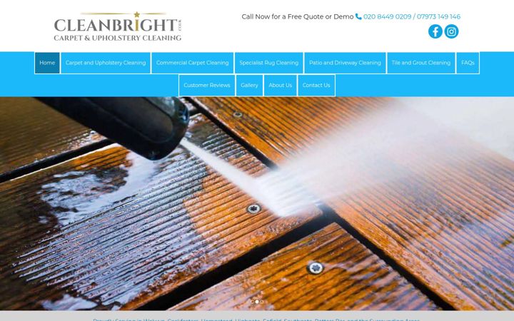 Screenshot of cleanbright.co.uk