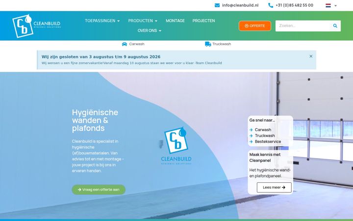 Snimka zaslona za cleanbuild.nl