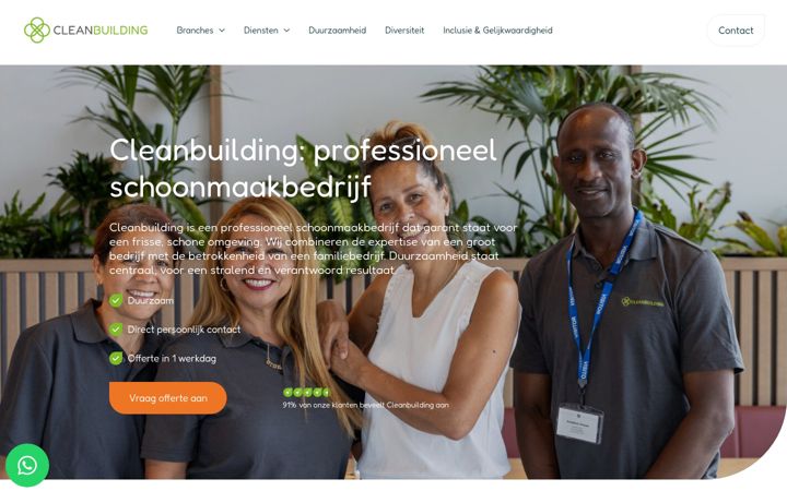 Snimka zaslona za cleanbuilding.nl