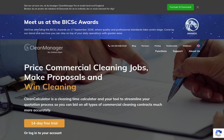 Screenshot of cleancalculator.uk