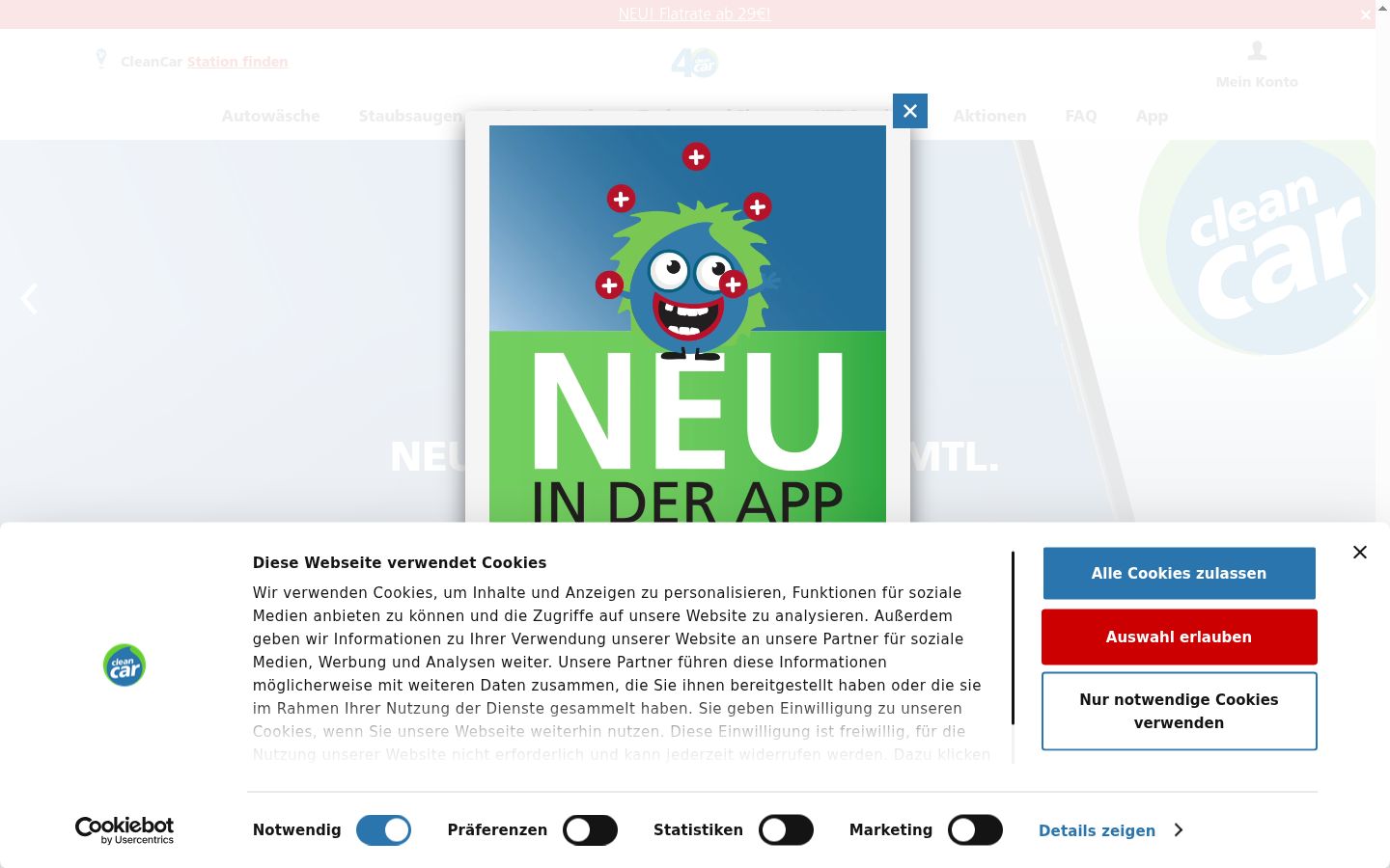 Screenshot tal-banner tal-kunsens muri qabel kwalunkwe interazzjoni