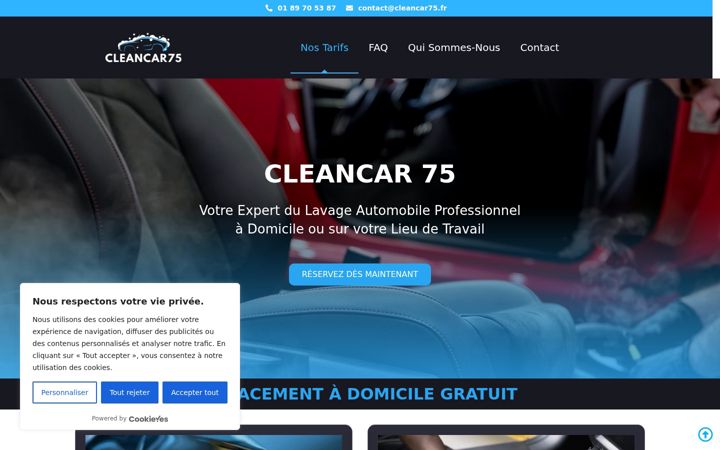 Screenshot of cleancar75.fr