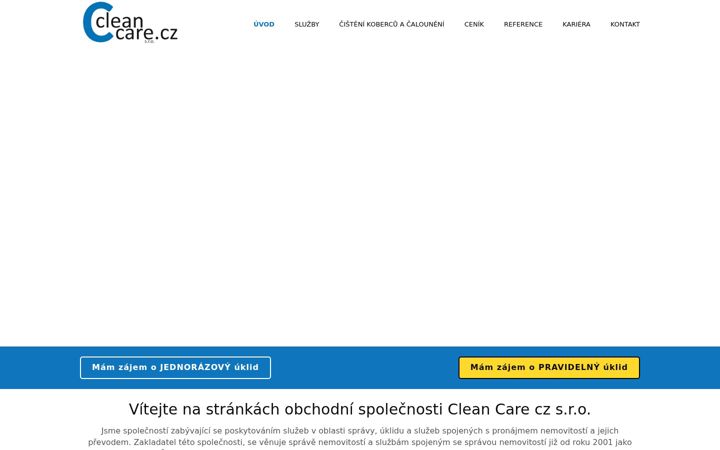 Captura de pantalla de cleancare.cz