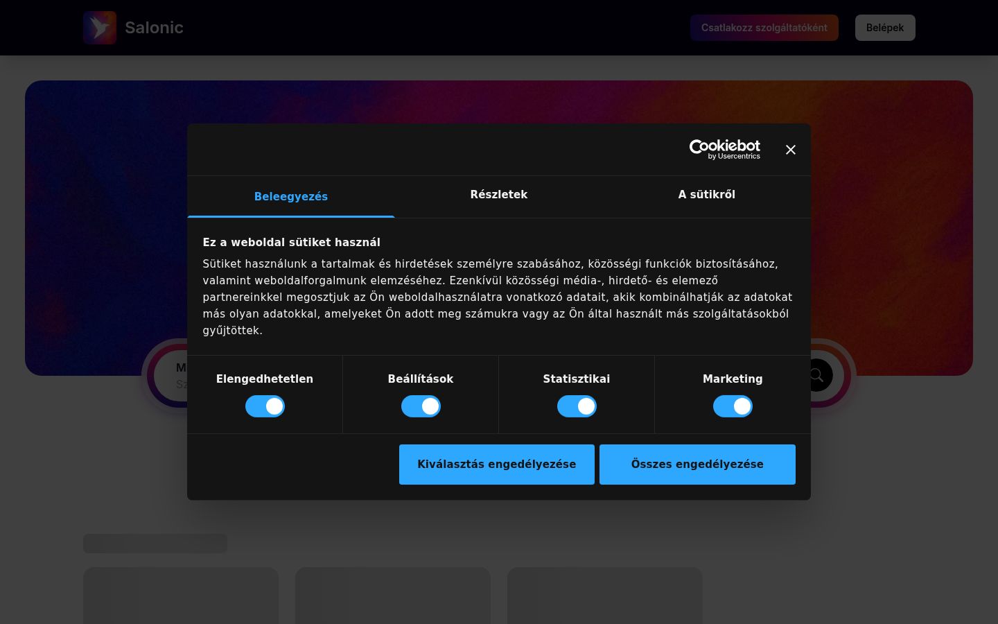 Zrzut ekranu banera zgody wyświetlanego przed jakąkolwiek interakcją