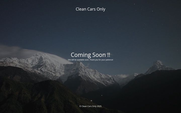 Screenshot of cleancarsonly.com