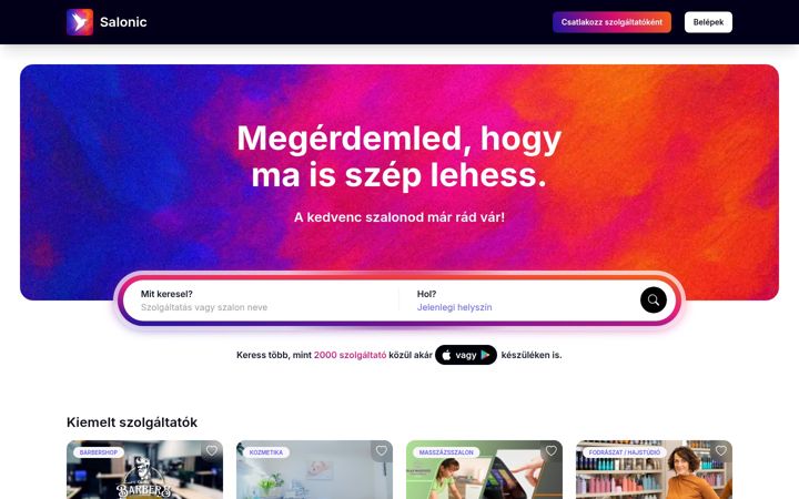 Screenshot stránky cleancarszombathely.hu