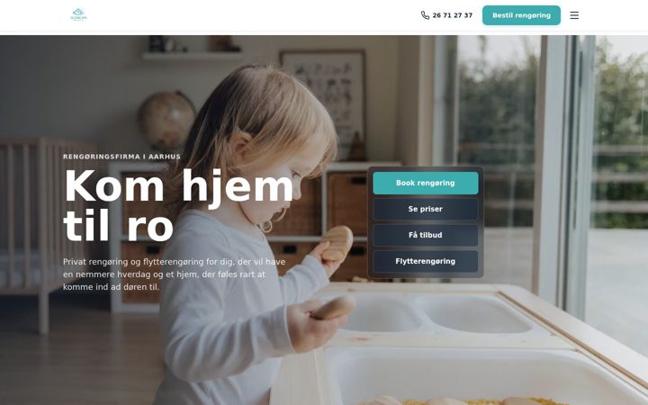 Screenshot of cleancloth.dk