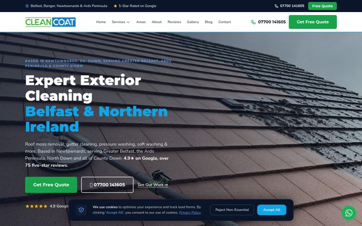 Screenshot of cleancoat.co.uk