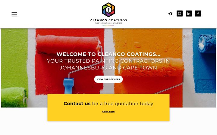 Екранна снимка на cleancocoatings.co.za
