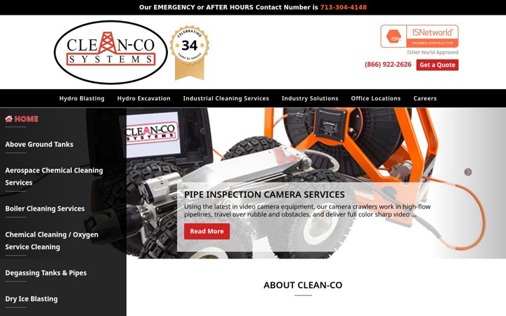 Screenshot of cleancosystems.com