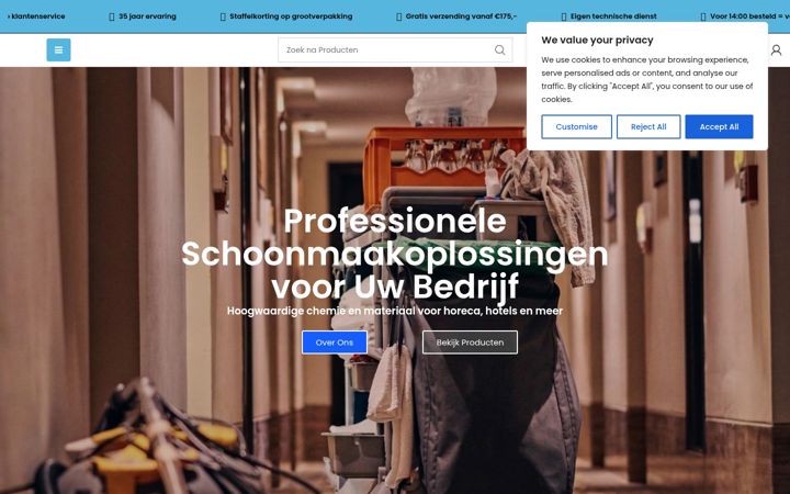 Snimka zaslona za cleanculinair.nl