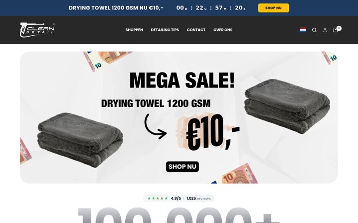 Screenshot of cleandetail.nl