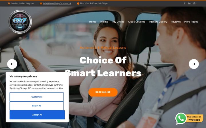 Screenshot of cleandrivingfuture.co.uk