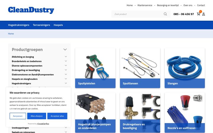 Snimka zaslona za cleandustry.nl