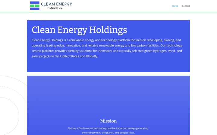 Screenshot of cleanenergyholdingsllc.com