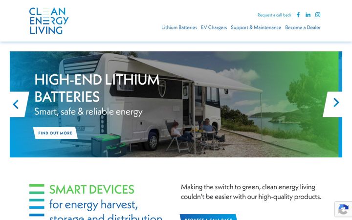 Snimka zaslona za cleanenergyliving.co.uk