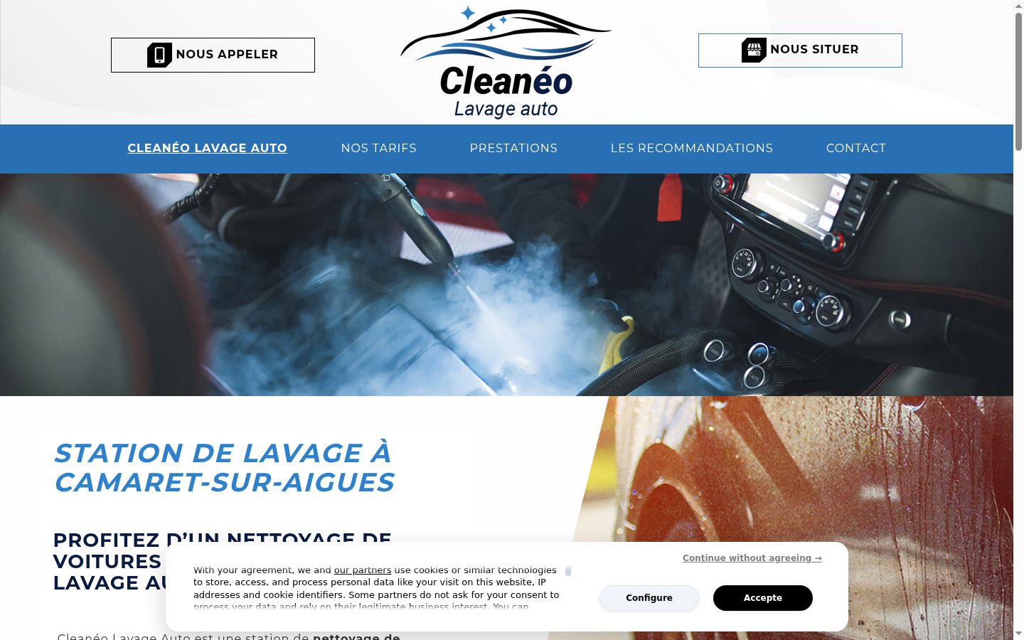 Screenshot del banner di consenso mostrato prima di qualsiasi interazione